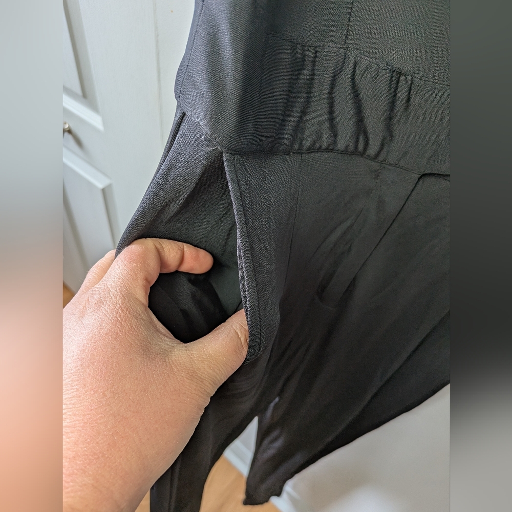 GANNI Marilyn Black Romper Sleeveless Size XS elegant Formal V Neck Feminine - Picture 8 of 16